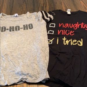 Two Christmas shirts